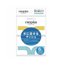 NEPIA Premium Soft Бумажные двухслойные носовые платки (водорастворимые) 10 шт./уп. (упаковка 6 шт.) 