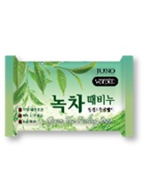 090037 «Juno»  Косметическое мыло с зеленым чаем  Peeling Soap Green Tea 150 г 1/120