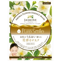 Pure Smile Aroma Flower Смягчающая маска для лица с маслом жасмина, коэнзимом Q10, коллагеном, гиалуроновой кислотой, пантенолом и экстрактом алоэ-вер
