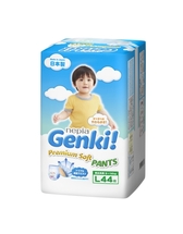 542942 "Nepia Genki Premium Soft" Детские подгузники-трусики (для мальч. и дев.) 9-14 кг (L44), 1/3
