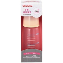 Chu Chu Baby Стеклянная бутылочка для кормления с силиконовой соской (с узким горлышком) 150 мл 