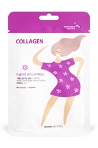 Young Mediface (Collagen) Тканевая маска-салфетка для лица антивозрастная с коллагеном  25 мл 