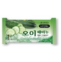 090068 «Juno» Косметическое мыло с экстрактом огурца  Peeling Soap Cucumber  150 г 1/120