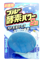 ST Blue Enzyme Power Очищающая и ароматизирующая таблетка для бачка унитаза с ферментами окрашивающими воду в голубой цвет с ароматом леса 120 г. 