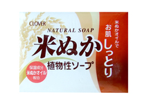 Clover Косметическое мыло с рисовым маслом (твёрдое) 80г 