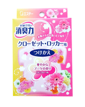 ST Shoushuuriki Освежитель воздуха для шкафов на основе желе-сенсора с цветочным ароматом (з/б) 32г 