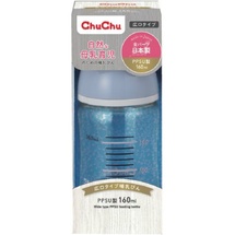 Chu Chu Baby Пластиковая бутылочка для кормления с силиконовой соской (с широким горлышком) 160 мл 