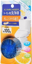 Okazaki Очищающая и дезодорирующая таблетка для бачка унитаза, окрашивающая воду в голубой цвет (с ароматом апельсина) 100гр 