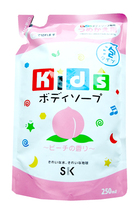 SK Kids Детское пенное мыло для тела с ароматом персика 250мл (мягкая экономичная упаковка) 