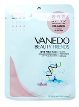 All New Cosmetic Vanedo Beauty Friends Разглаживающая кожу маска для лица с коллагеновой эссенцией 25гр. 