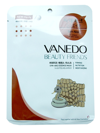 All New Cosmetic Vanedo Beauty Friends Омолаживающая маска для лица с эссенцией яда змеи 25гр. 