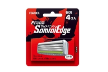 Feather F-System Samrai Edge Сменные кассеты с тройным лезвием (4 штуки, упаковка на английском языке) 