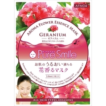 Pure Smile Aroma Flower Восстанавливающая маска для лица с маслом герани, коэнзимом Q10, коллагеном, гиалуроновой кислотой, пантенолом и экстрактом ал