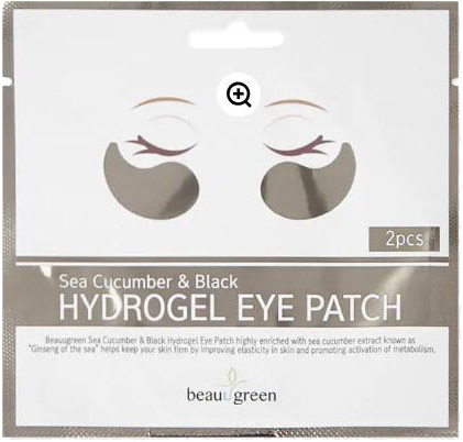 BEAUUGREEN Hydrogel Sea Cucumber&Black Eye Patch Гидрогелевые патчи для глаз с экстрактом морского огурца 2 шт 