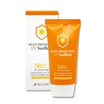 3W CLINIC Multi protection UV Sun Block Солнцезащитный крем для лица SPF50+ PA+++ 70 мл 