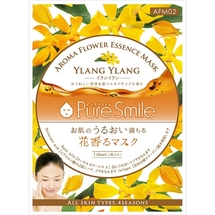 Pure Smile Aroma Flower Антистрессовая маска для лица с маслом иланг-иланга, коэнзимом Q10, коллагеном, гиалуроновой кислотой, пантенолом и экстрактом
