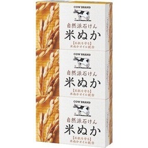 002899 "COW" Натуральное увлажняющее мыло с маслом рисовых отрубей (3штх100гр) 1/24