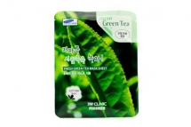 3W CLINIC Fresh Green Tea Mask Sheet Маска тканевая для лица с экстрактом зеленого чая 23 мл 