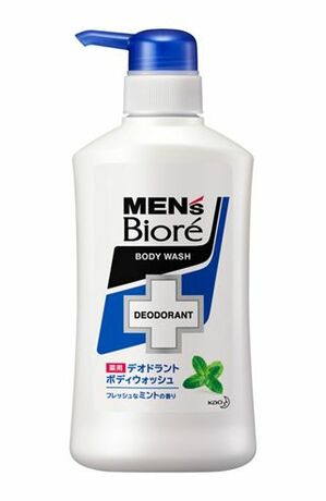 306074 "KAO" "Men's Biore" Гель для душа с дезодорирующим эффектом с ароматом свежей мяты 440мл 1/9