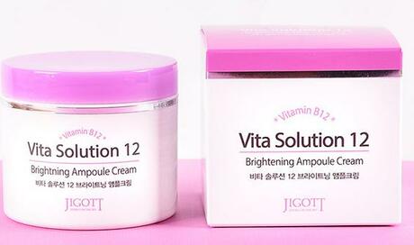 Jigott Vita Solution 12 Brightening Ampoule Cream Ампульный крем для улучшения цвета лица  100 мл 