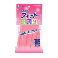 ST Family Перчатки для бытовых и хозяйственных нужд (каучук,  средней толщины с внутренним покрытием) размер М (розовые) 