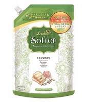 060847 "Mitsuei" Конц. кондиционер для белья с ароматом белого мускуса 1200мл  1/8