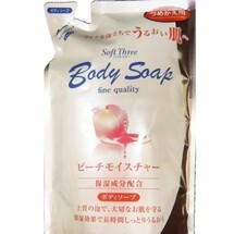 Mitsuei Soft Three Интенсивно увлажняющий гель для душа с экстрактом персика (мягкая экономичная упаковка), 400мл