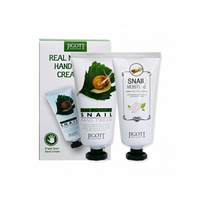 Jigott Real Moisture Hand&Foot Cream Set Набор крем для рук + крем для ног с муцином улитки с увлажняющим эффектом 2*100 мл 